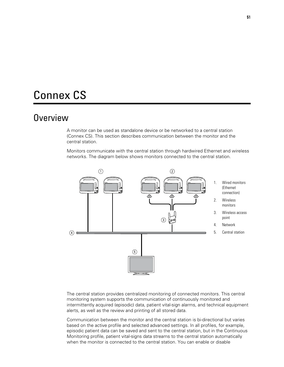 Connex cs, Overview | Welch Allyn 6000 Series Connex Vital Signs Monitor - User Manual User Manual | Page 57 / 245
