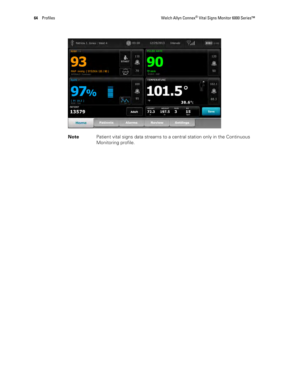 Welch Allyn 6000 Series Connex Vital Signs Monitor - User Manual User Manual | Page 70 / 245