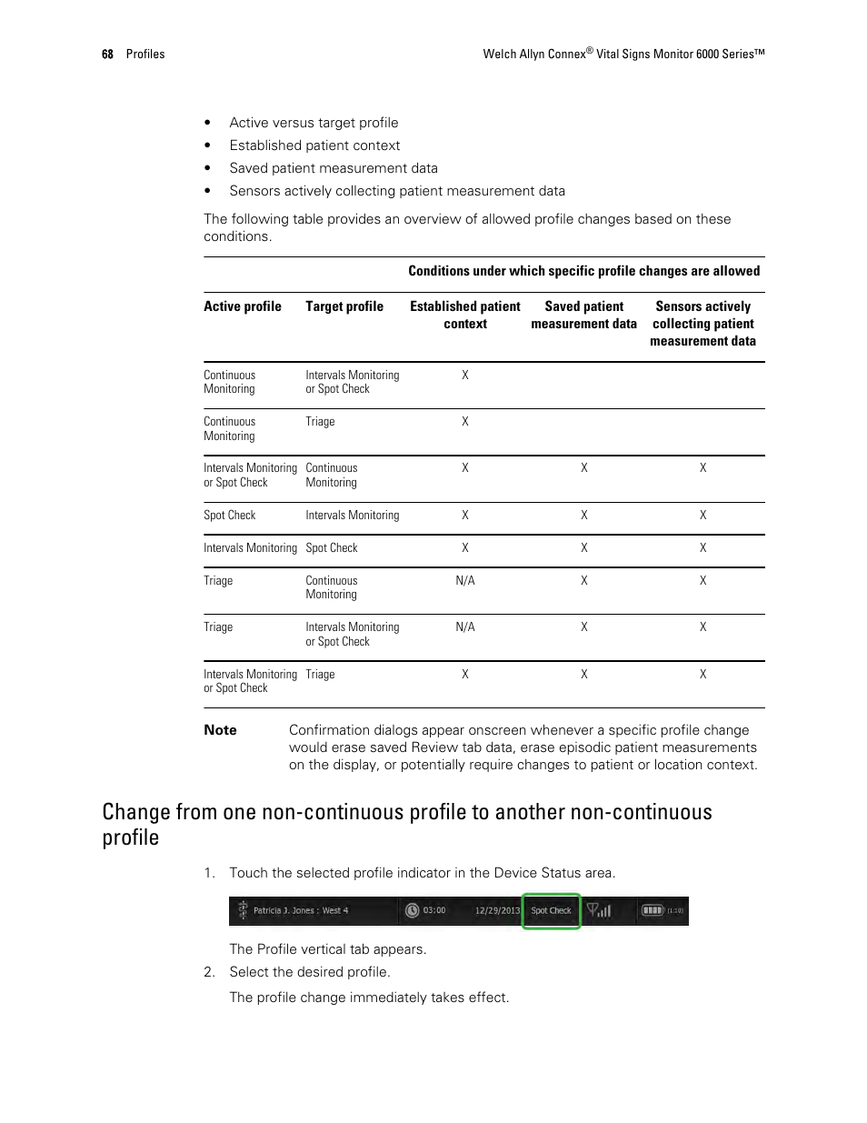 Welch Allyn 6000 Series Connex Vital Signs Monitor - User Manual User Manual | Page 74 / 245