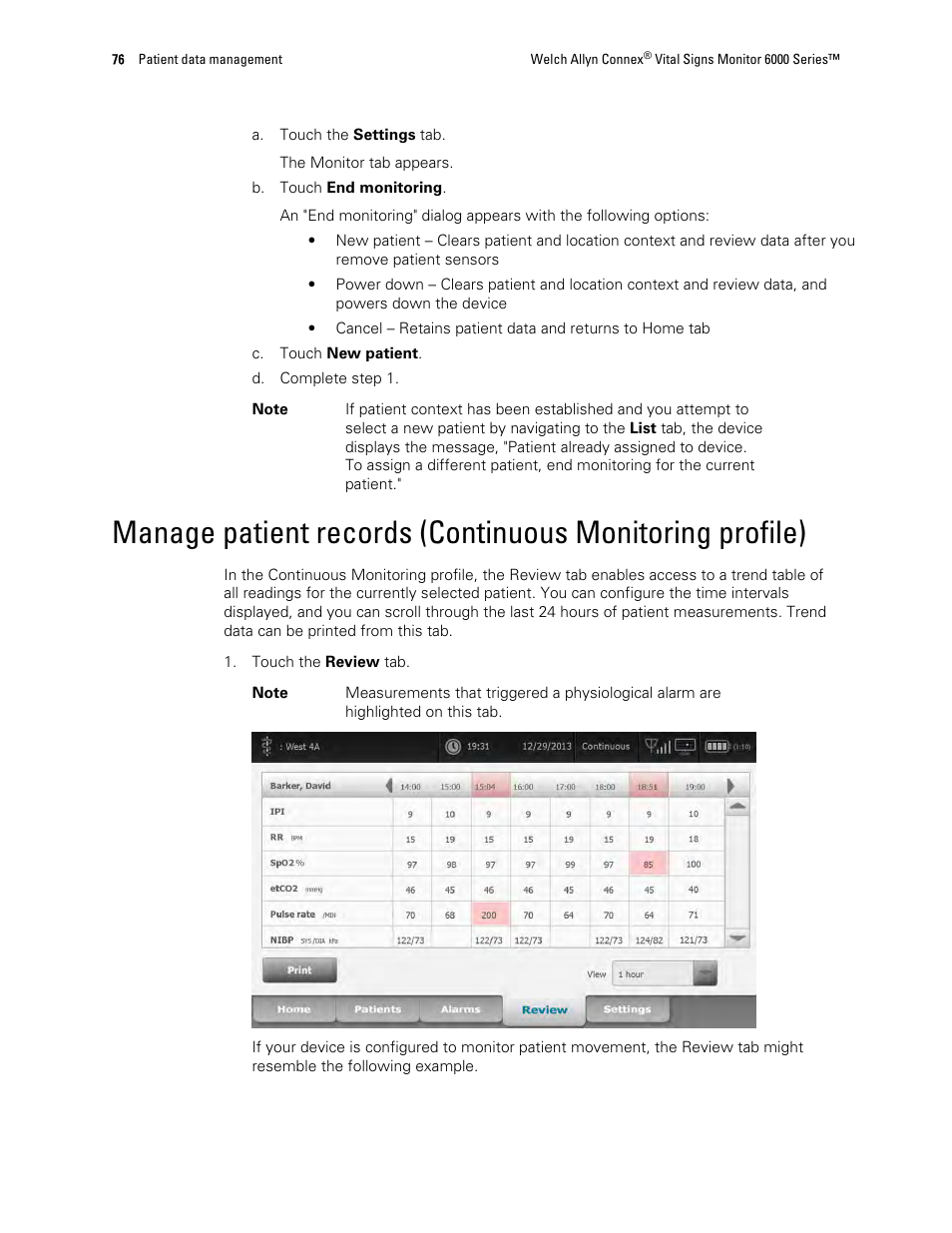 Welch Allyn 6000 Series Connex Vital Signs Monitor - User Manual User Manual | Page 82 / 245