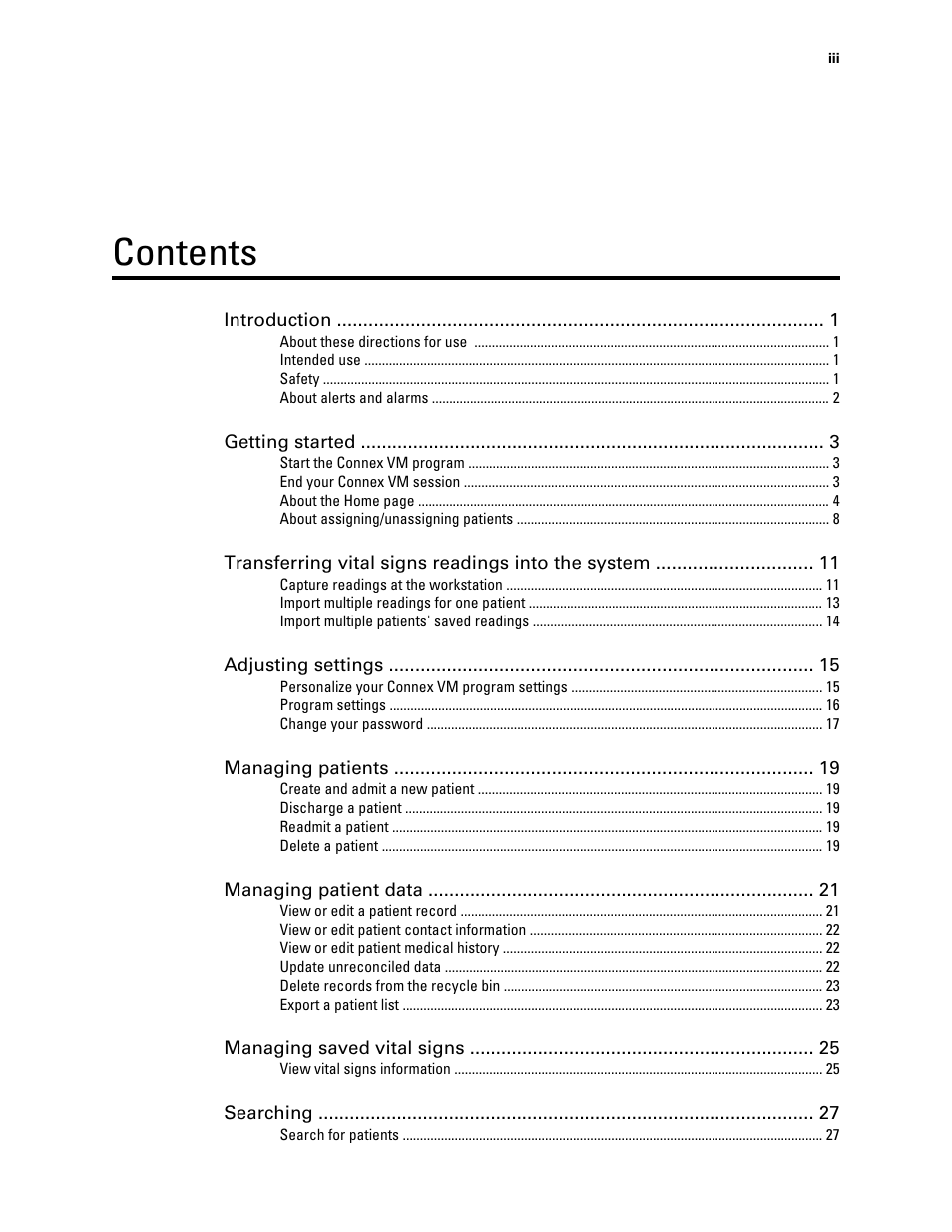 Welch Allyn Connex VM data management system - User Manual User Manual | Page 3 / 38