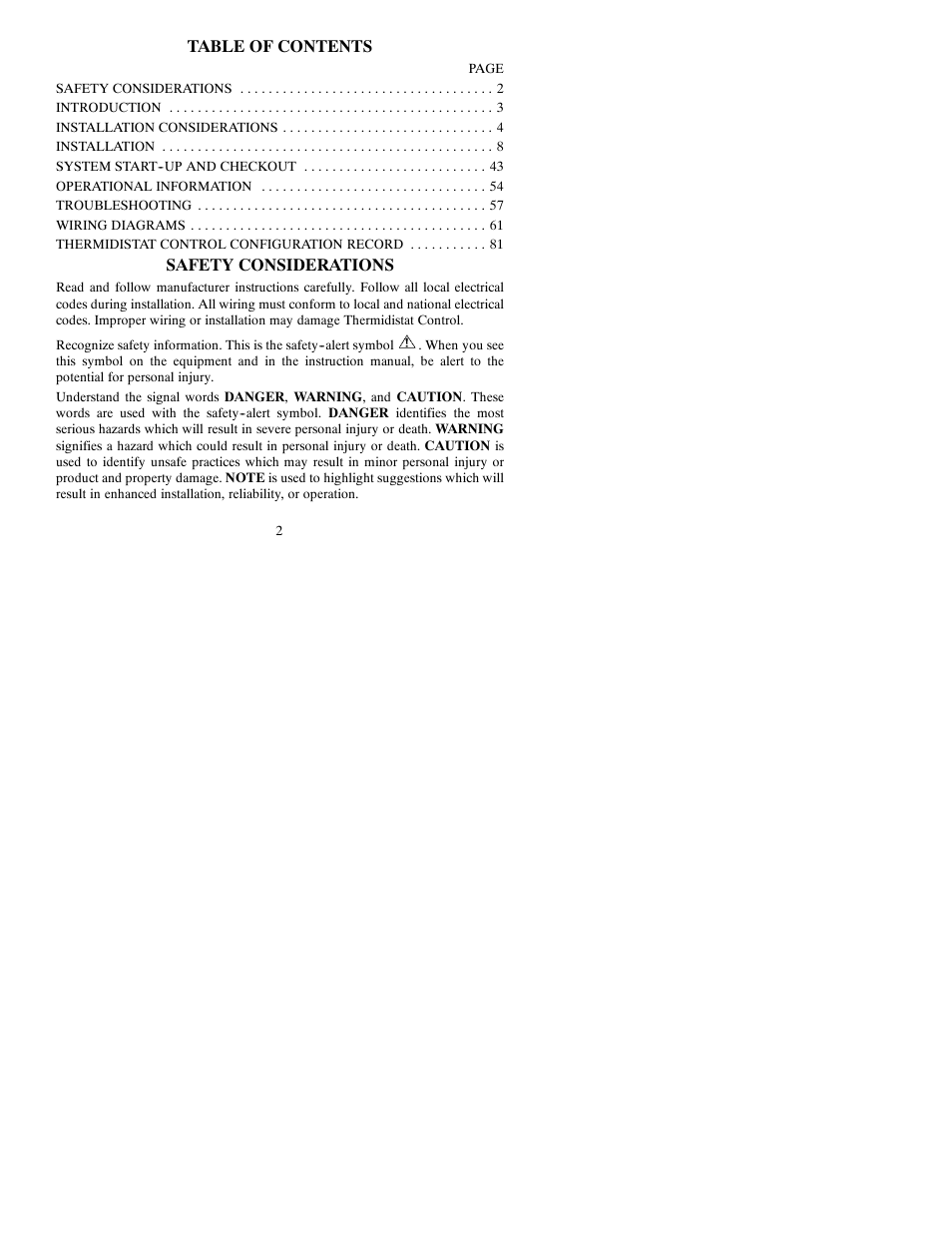 Bryant Thermidistat T6-PRH-A User Manual | Page 2 / 84