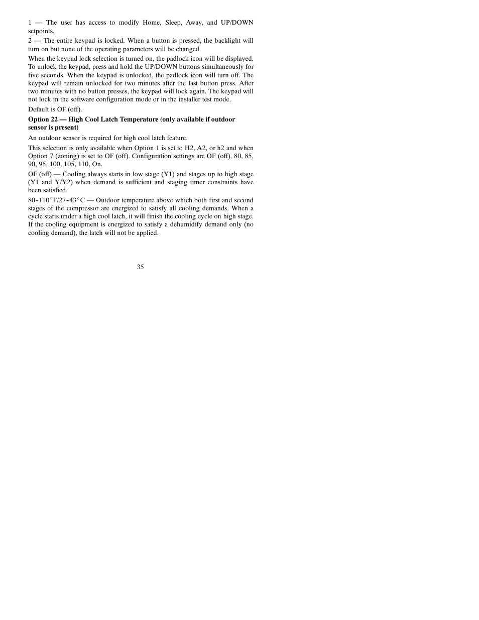 Bryant Thermidistat T6-PRH-A User Manual | Page 35 / 84