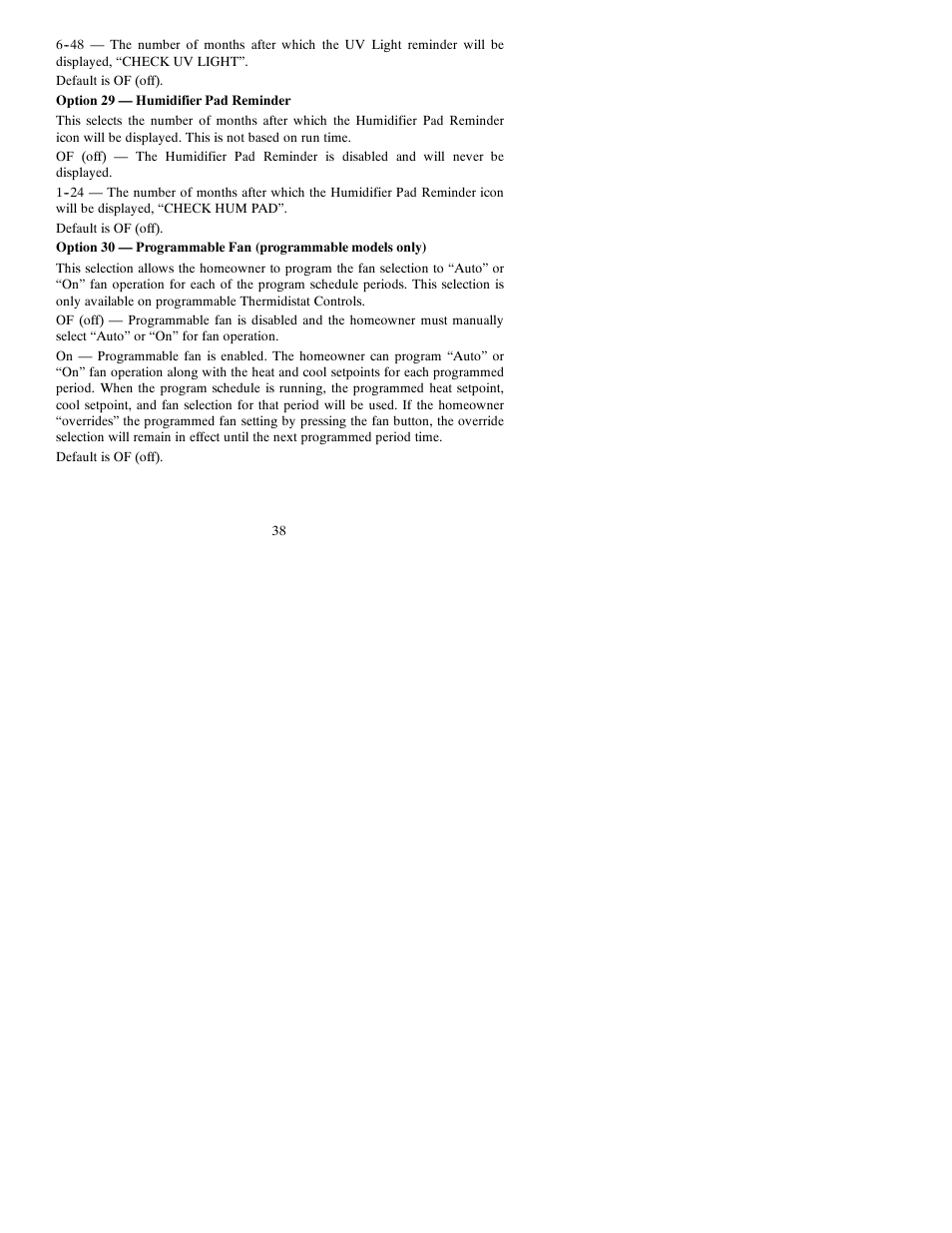 Bryant Thermidistat T6-PRH-A User Manual | Page 38 / 84