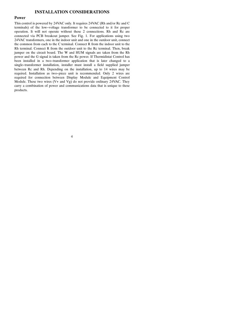 Installation considerations | Bryant Thermidistat T6-PRH-A User Manual | Page 4 / 84