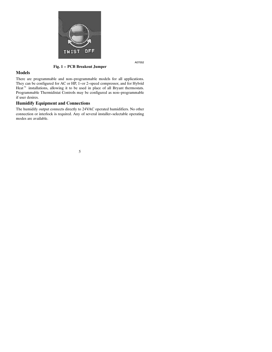 Bryant Thermidistat T6-PRH-A User Manual | Page 5 / 84
