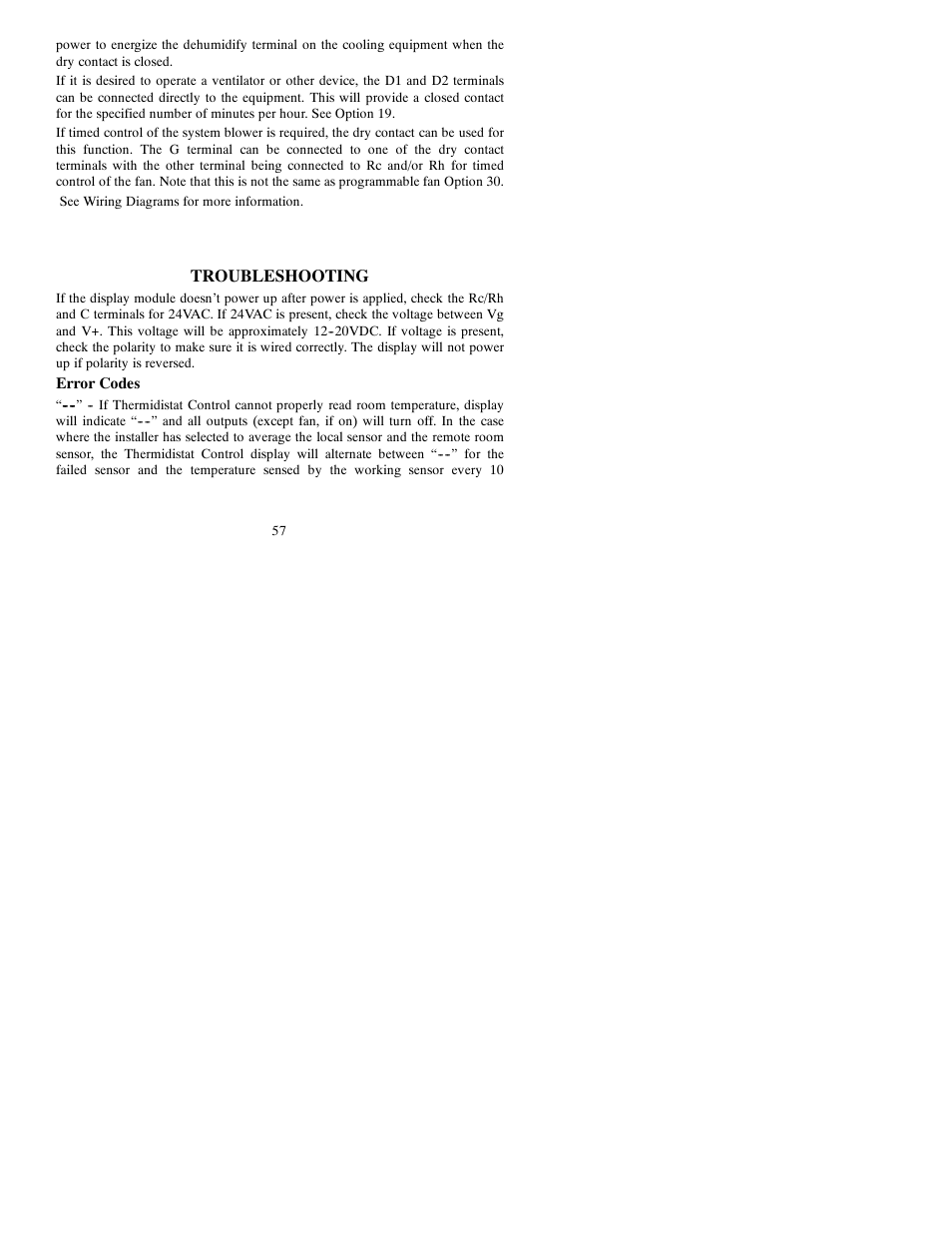Troubleshooting | Bryant Thermidistat T6-PRH-A User Manual | Page 57 / 84