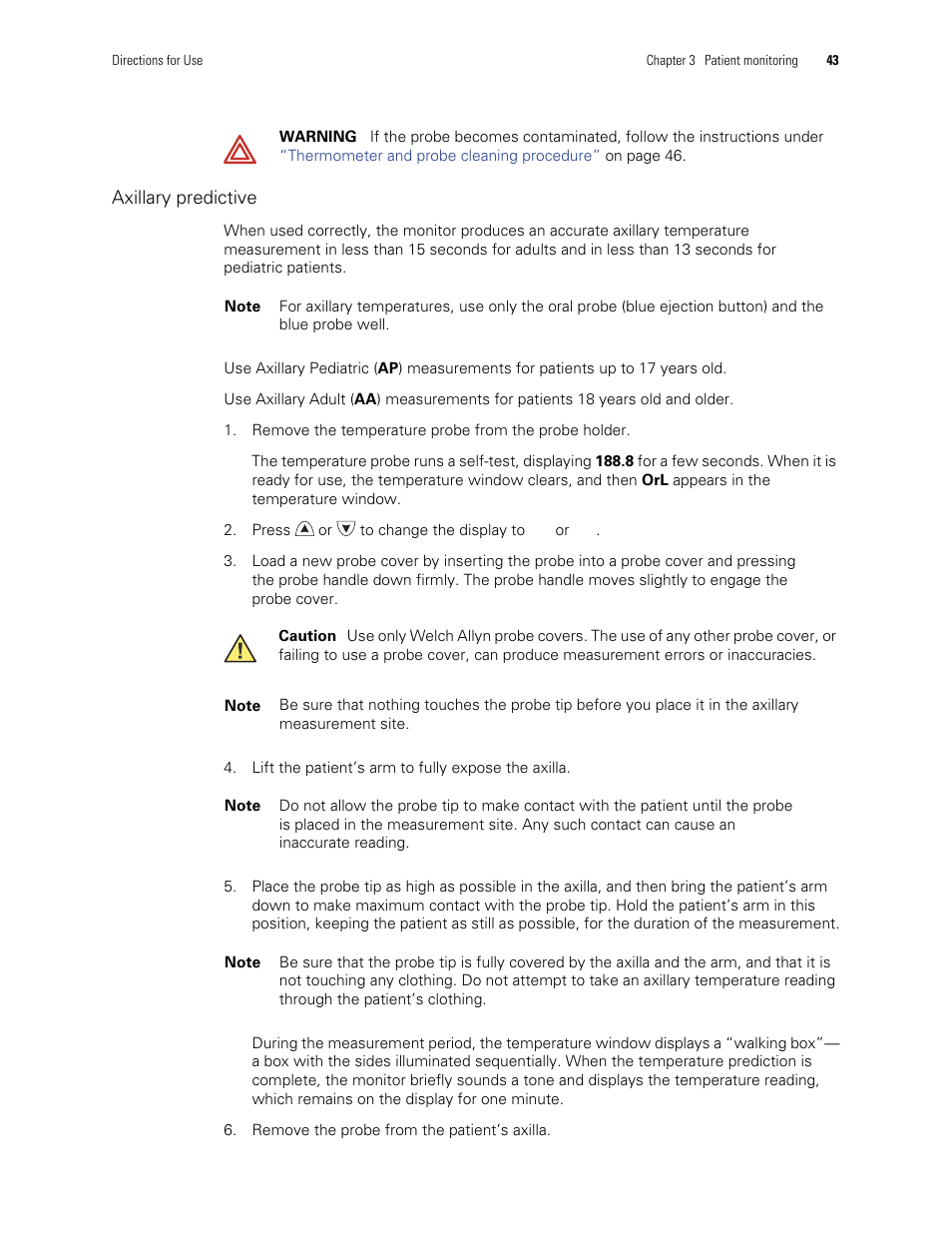 Welch Allyn 300 Series Vital Signs Monitor - User Manual User Manual | Page 47 / 86