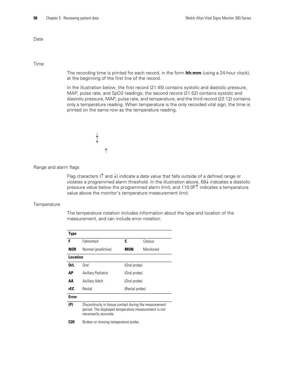 Welch Allyn 300 Series Vital Signs Monitor - User Manual User Manual | Page 62 / 86