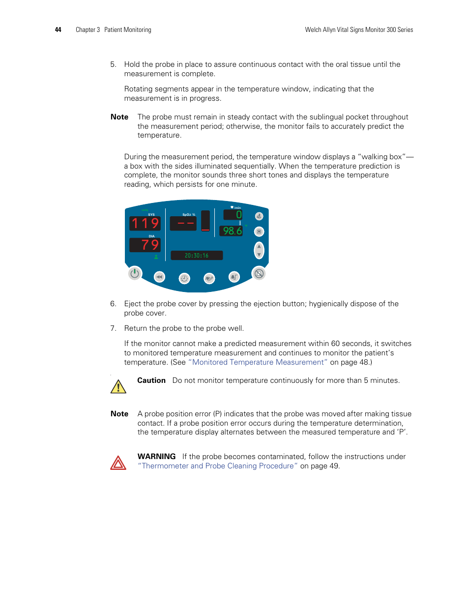 Welch Allyn 300 Series Vital Signs Monitor - User Manual User Manual | Page 48 / 90