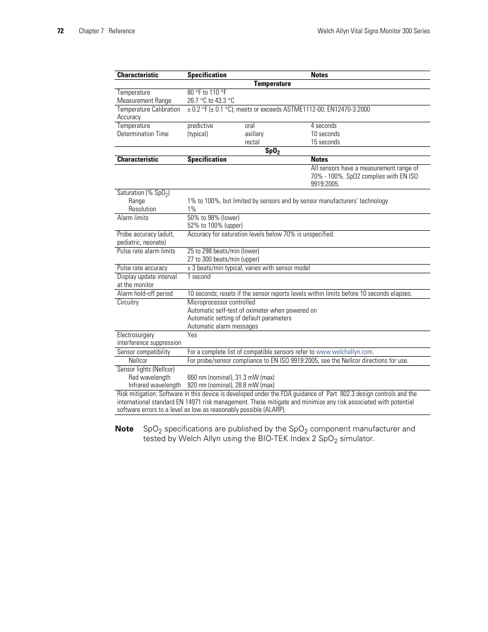 Welch Allyn 300 Series Vital Signs Monitor - User Manual User Manual | Page 76 / 90