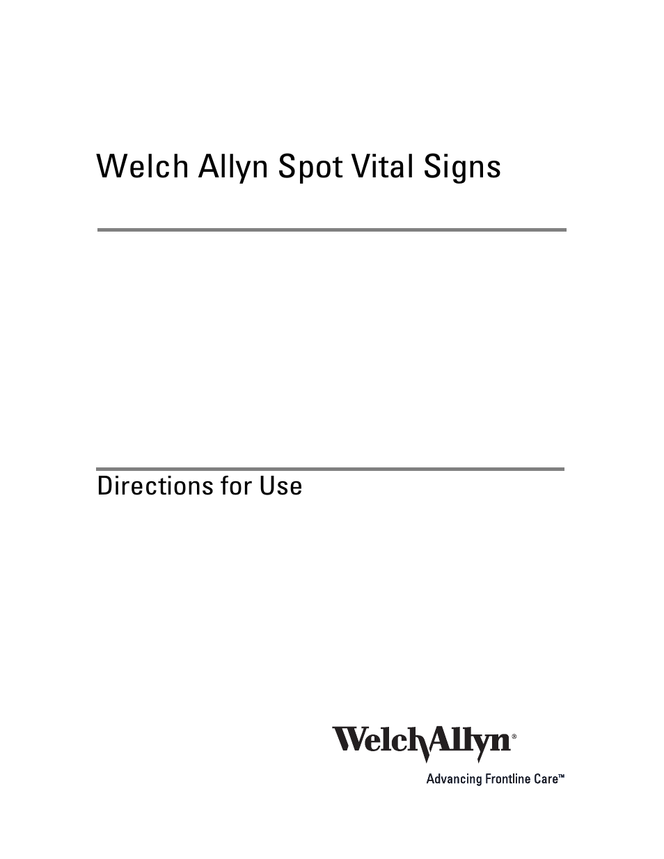 Welch allyn spot vital signs | Welch Allyn Spot Vital Signs - User Manual User Manual | Page 3 / 74