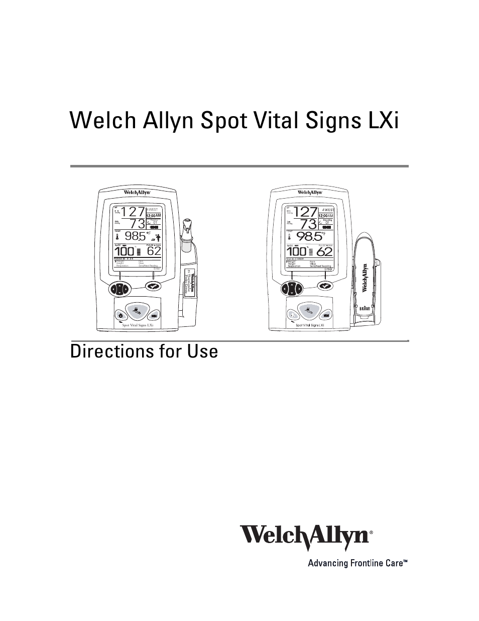 Welch Allyn Spot Vital Signs LXi - User Manual User Manual | 86 pages
