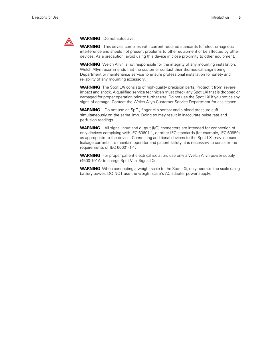 Welch Allyn Spot Vital Signs LXi - User Manual User Manual | Page 15 / 86