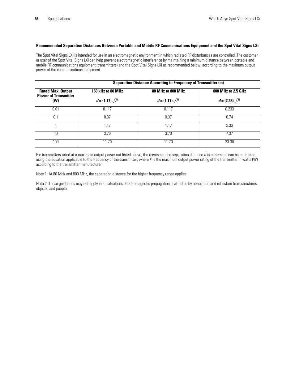 Welch Allyn Spot Vital Signs LXi - User Manual User Manual | Page 68 / 86