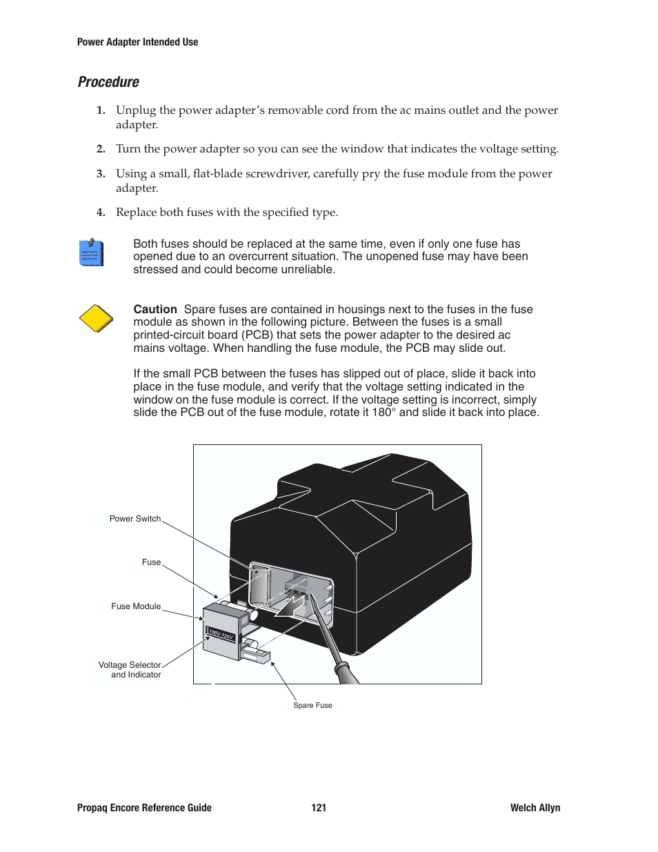 Procedure | Welch Allyn 20хEL Propaq Encore Vital Signs Monitor - Reference Guide User Manual | Page 121 / 178