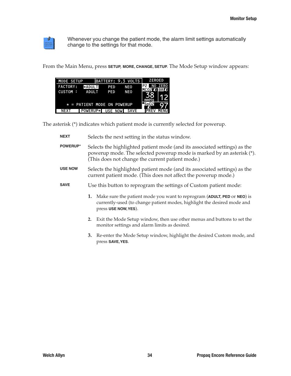 Welch Allyn 20хEL Propaq Encore Vital Signs Monitor - Reference Guide User Manual | Page 34 / 178
