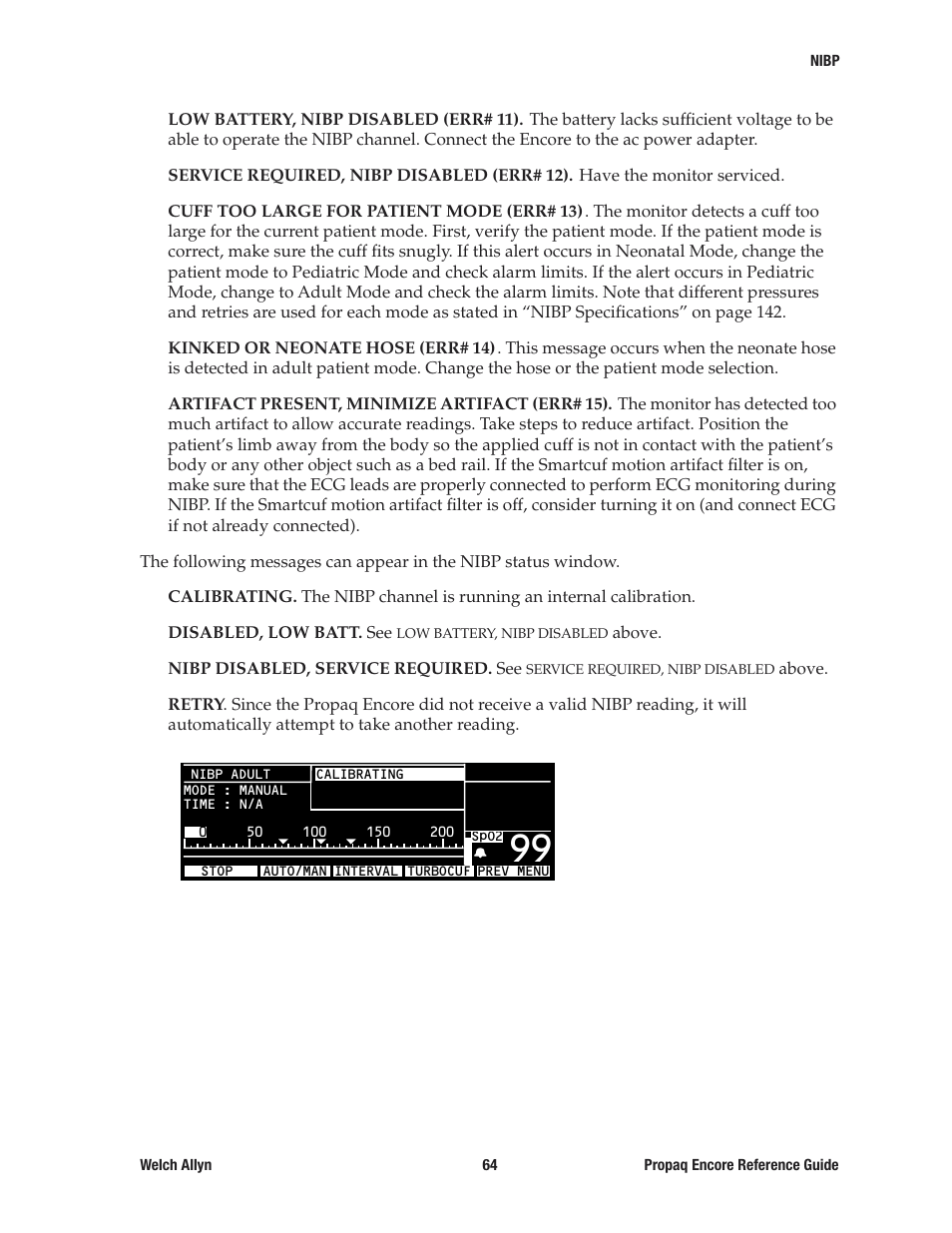 Welch Allyn 20хEL Propaq Encore Vital Signs Monitor - Reference Guide User Manual | Page 64 / 178