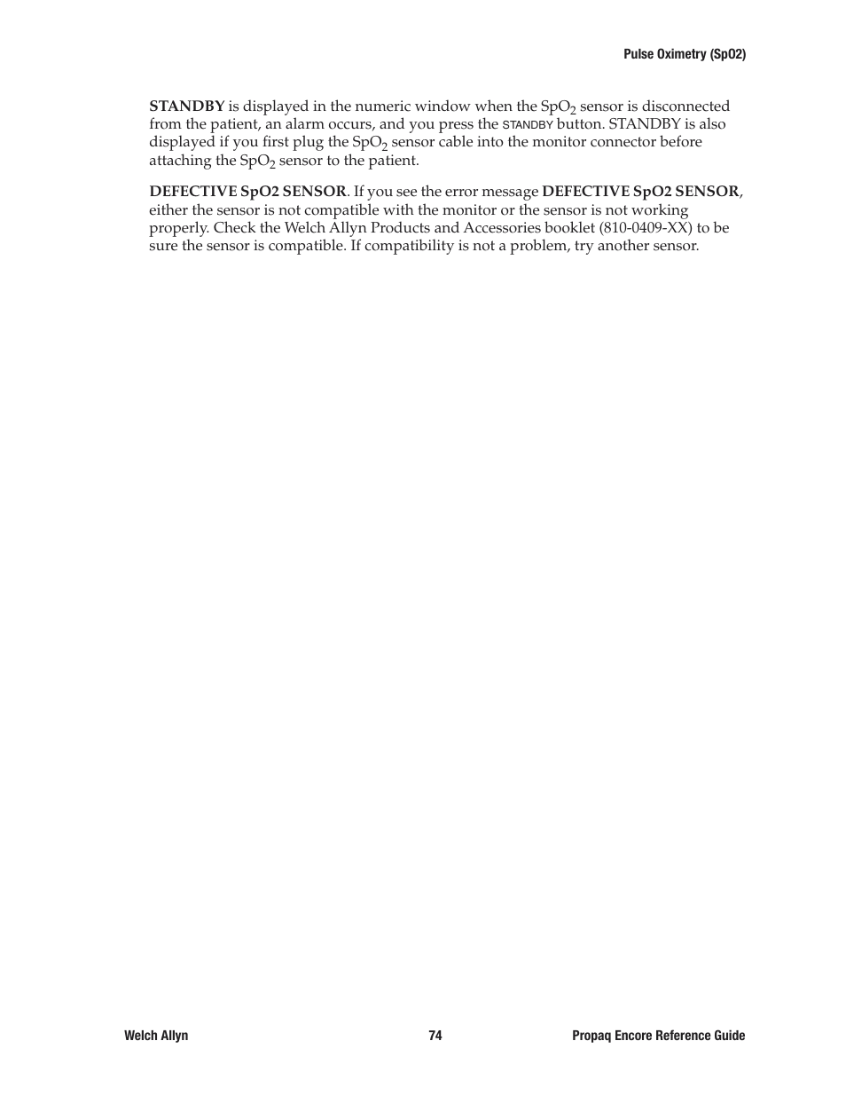 Welch Allyn 20хEL Propaq Encore Vital Signs Monitor - Reference Guide User Manual | Page 74 / 178