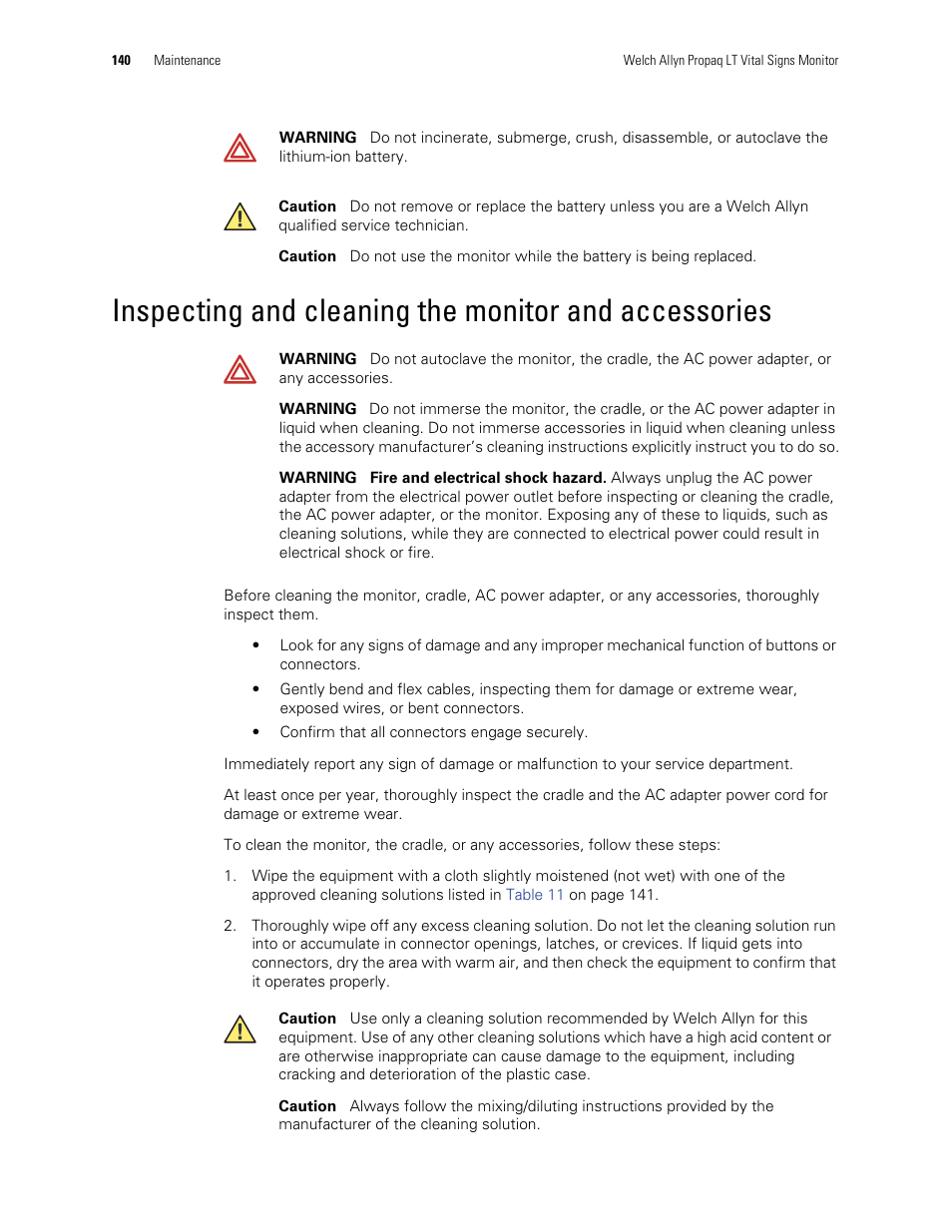 Welch Allyn 901061 Propaq LT Vital Signs Monitor - User Manual User Manual | Page 144 / 196