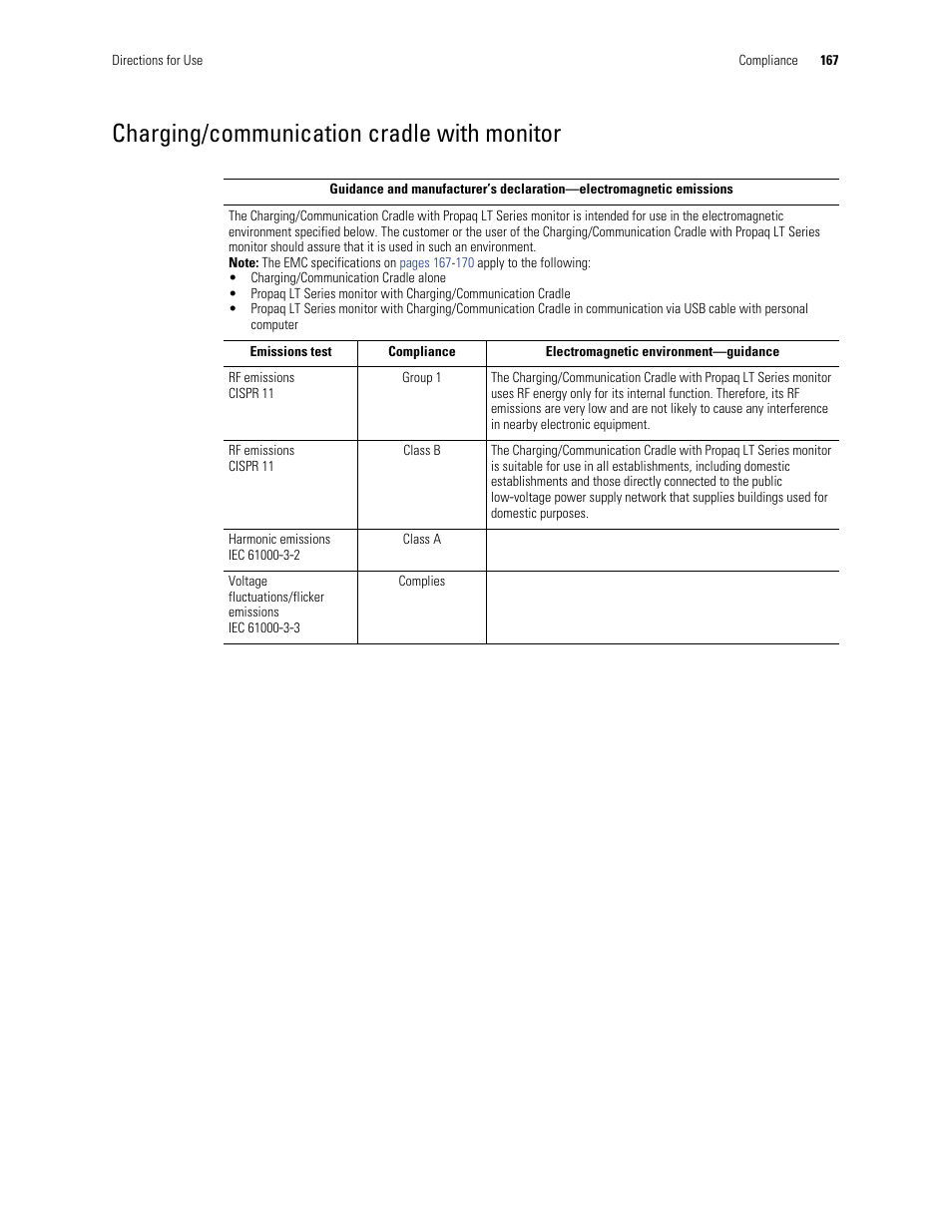 Charging/communication cradle with monitor | Welch Allyn 901061 Propaq LT Vital Signs Monitor - User Manual User Manual | Page 171 / 196