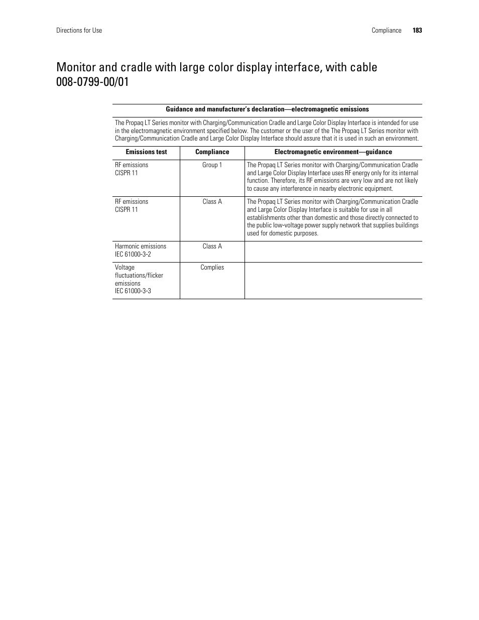 Welch Allyn 901061 Propaq LT Vital Signs Monitor - User Manual User Manual | Page 187 / 196