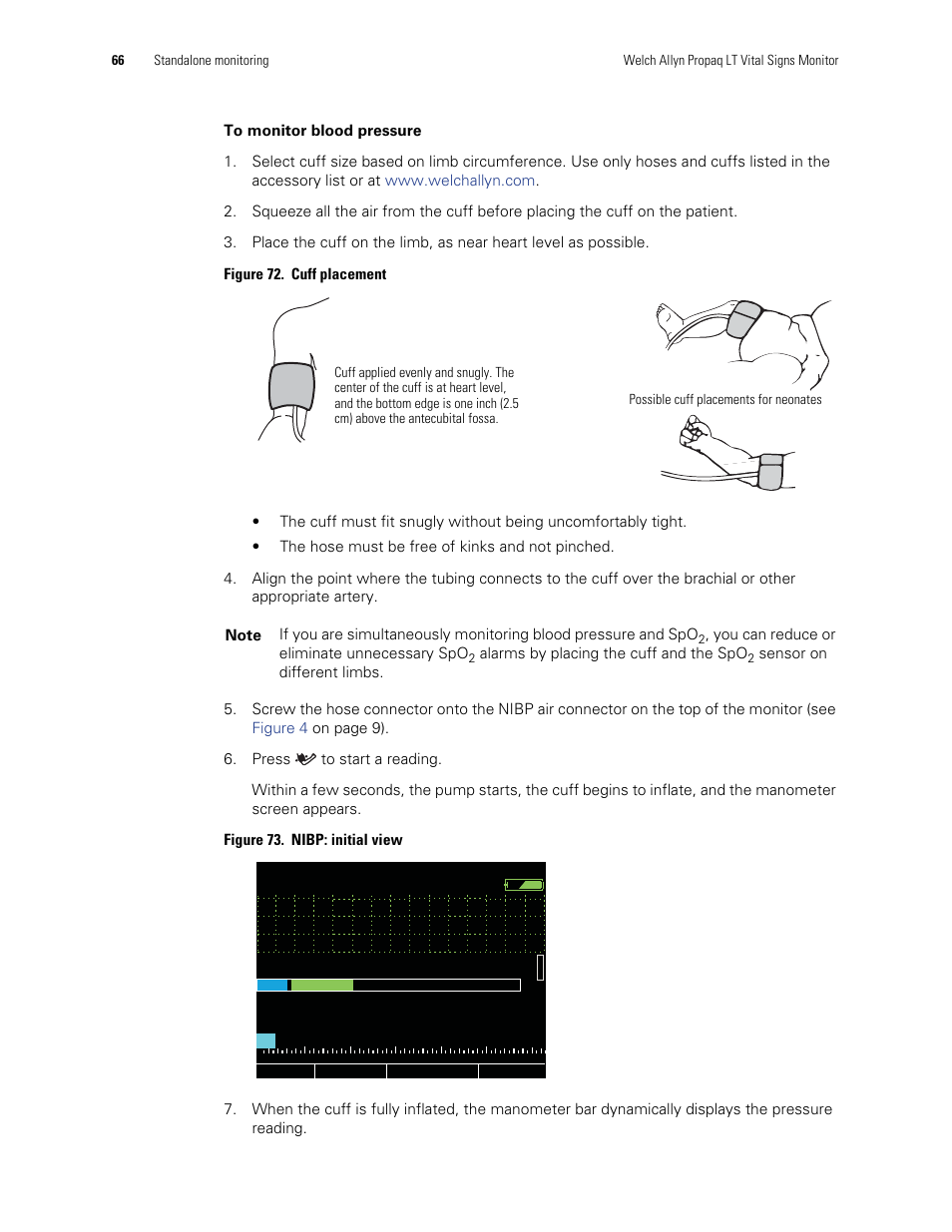 Welch Allyn 901061 Propaq LT Vital Signs Monitor - User Manual User Manual | Page 70 / 196