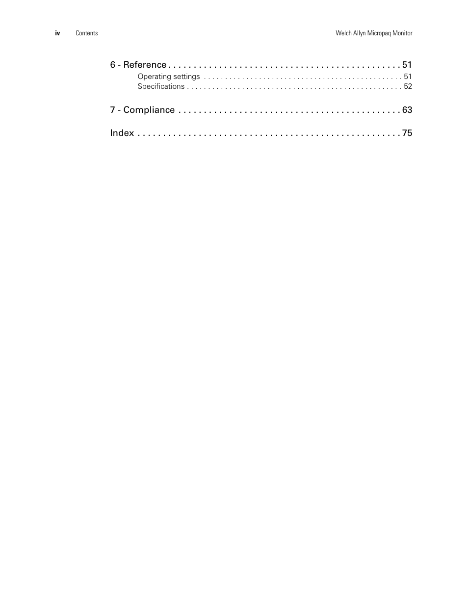Welch Allyn 408 Micropaq Monitor - User Manual User Manual | Page 4 / 82