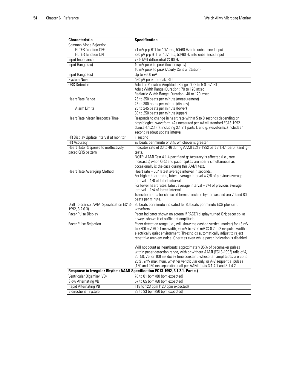 Welch Allyn 408 Micropaq Monitor - User Manual User Manual | Page 58 / 82