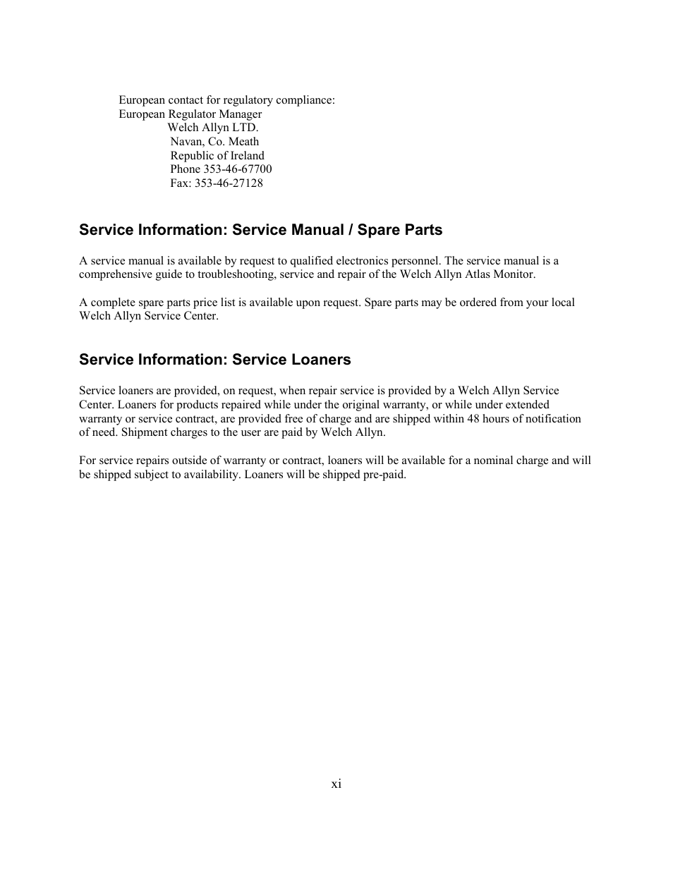 Welch Allyn Atlas Monitor - User Manual User Manual | Page 11 / 108