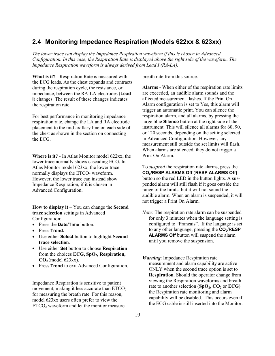 Welch Allyn Atlas Monitor - User Manual User Manual | Page 31 / 108