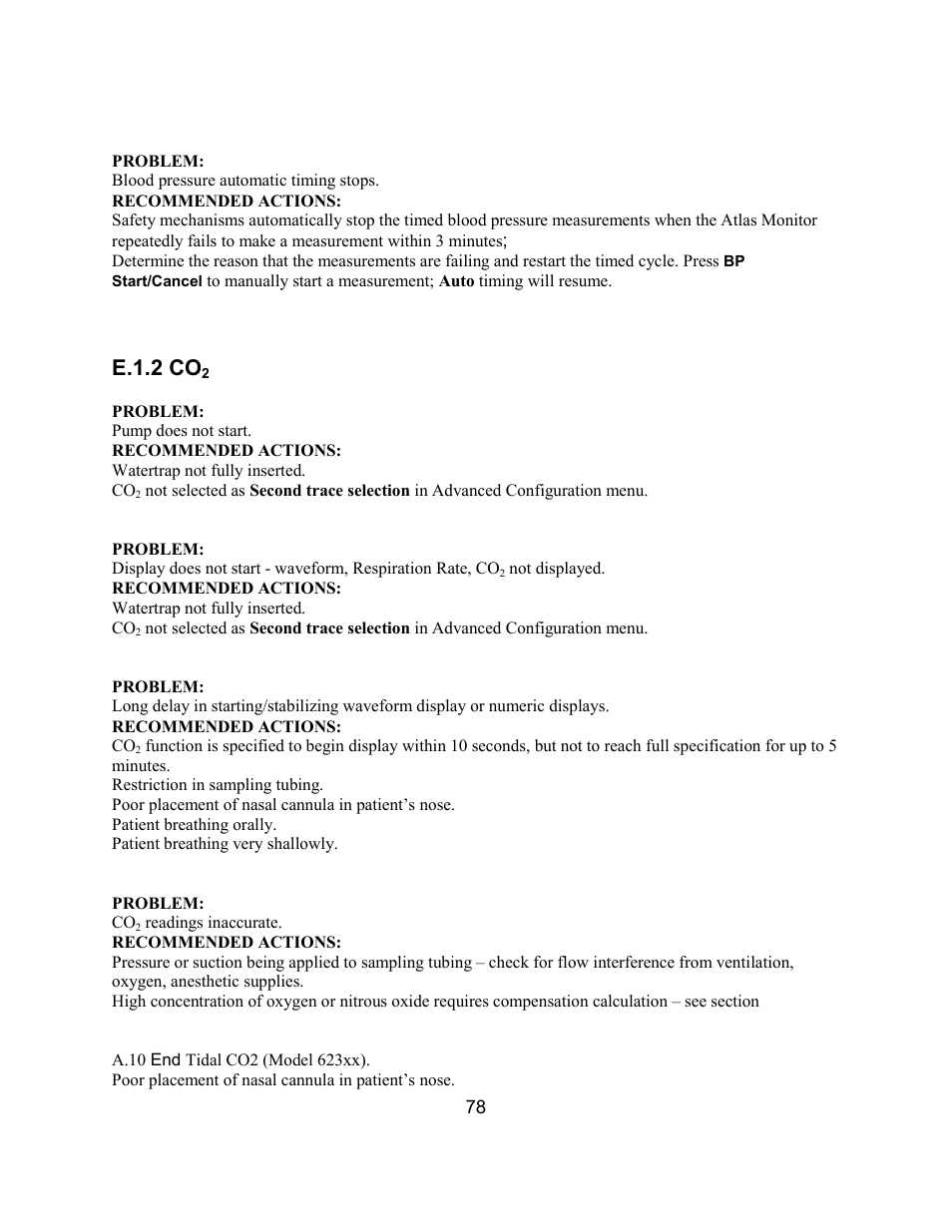 E.1.2 co | Welch Allyn Atlas Monitor - User Manual User Manual | Page 90 / 108
