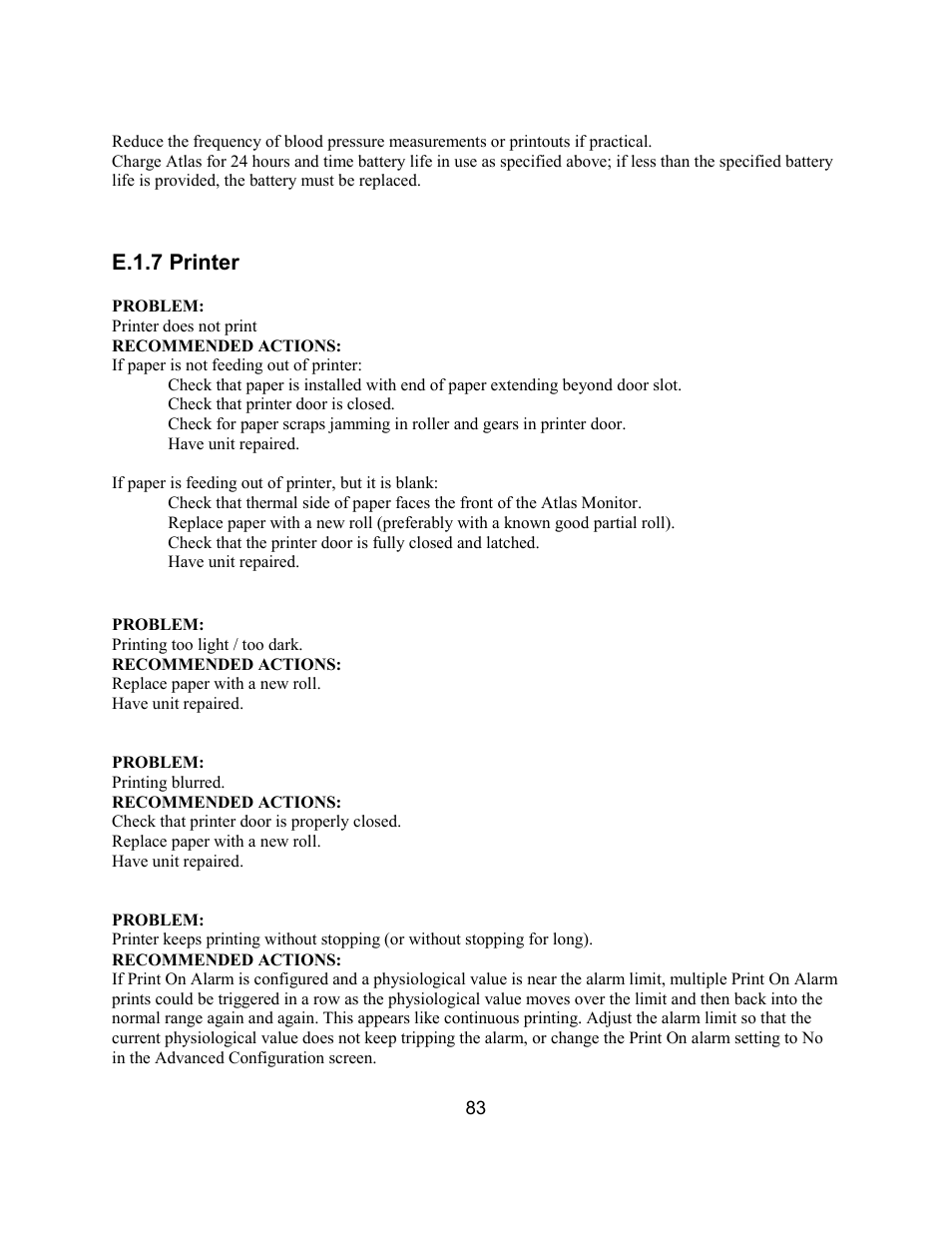 Welch Allyn Atlas Monitor - User Manual User Manual | Page 95 / 108