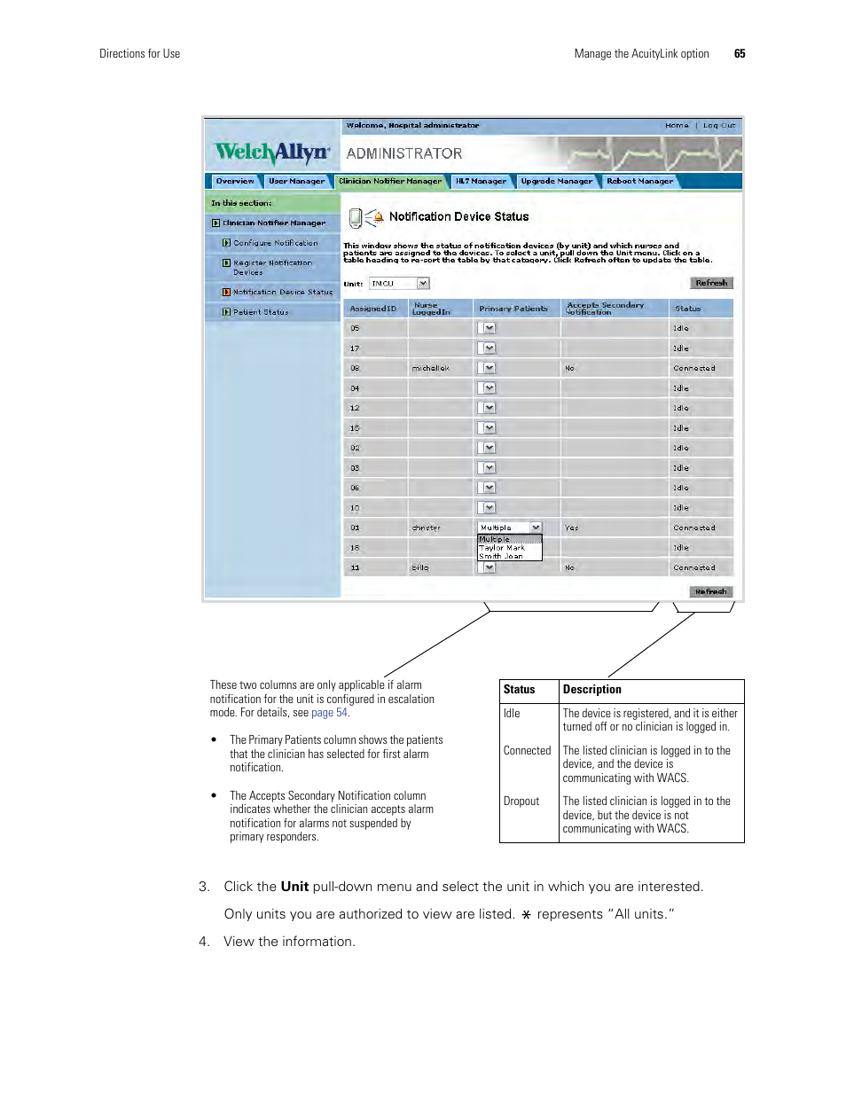 Welch Allyn Connectivity Server - User Manual User Manual | Page 69 / 96