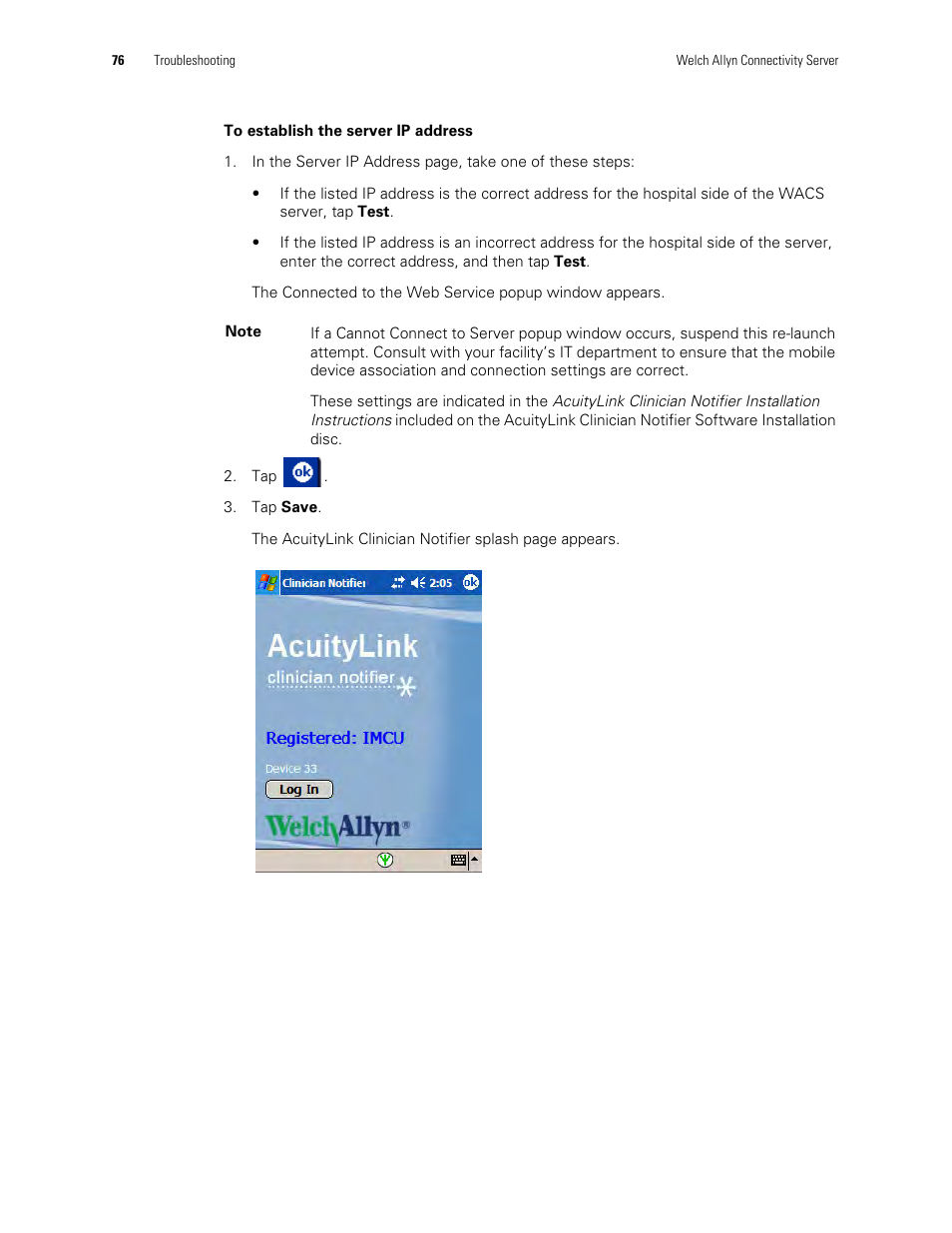 Welch Allyn Connectivity Server - User Manual User Manual | Page 80 / 96