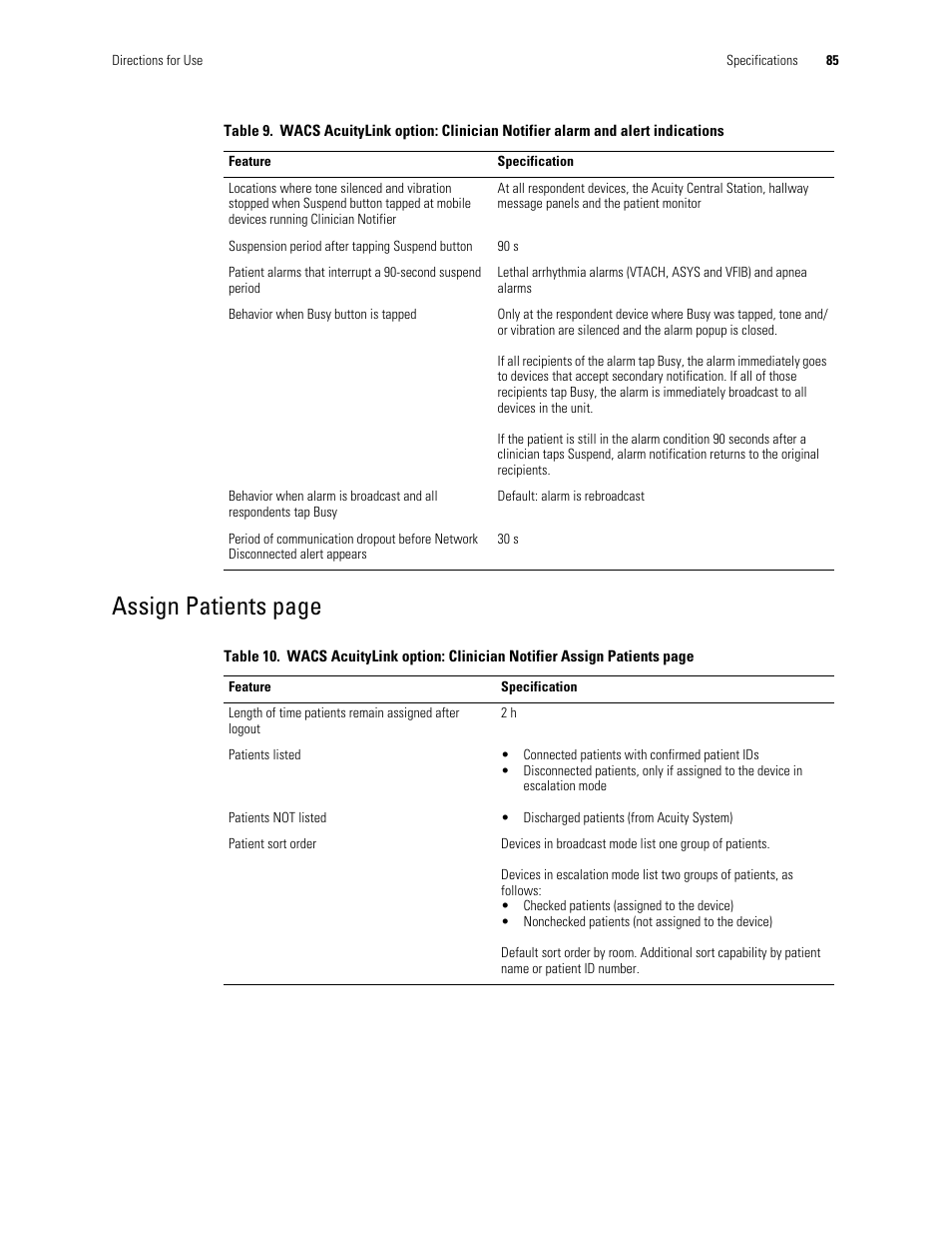 Assign patients page | Welch Allyn Connectivity Server - User Manual User Manual | Page 89 / 96
