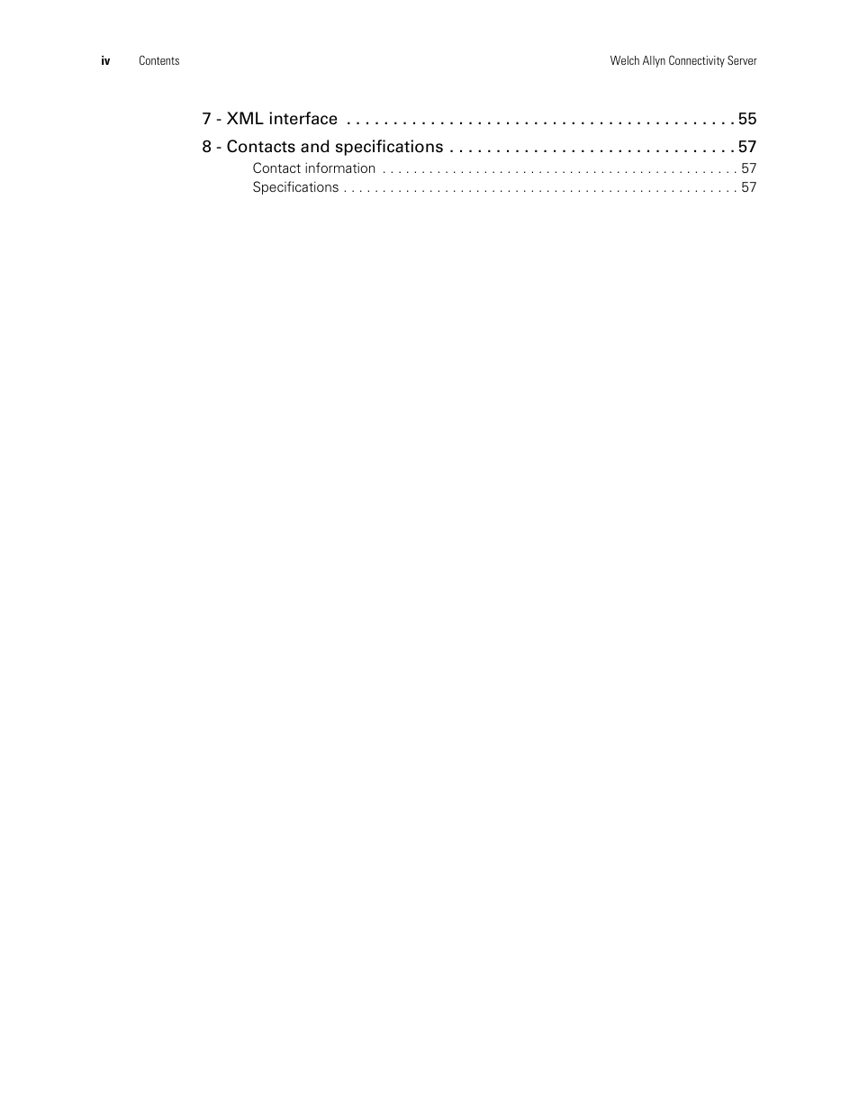 Welch Allyn Connectivity Server - Programmers guide User Manual | Page 4 / 64