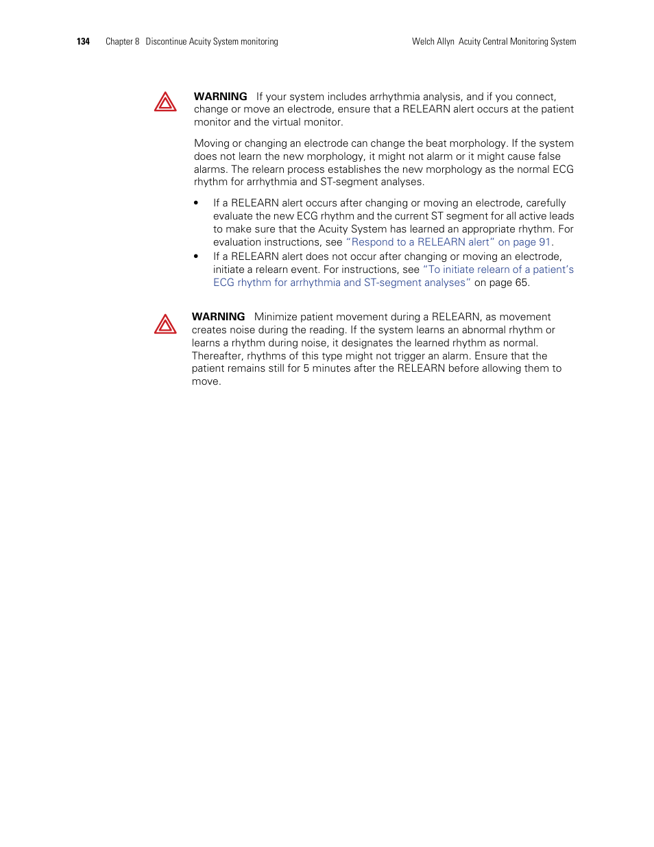Welch Allyn Acuity and Mobile Acuity LT Central Monitoring Systems - User Manual User Manual | Page 138 / 214