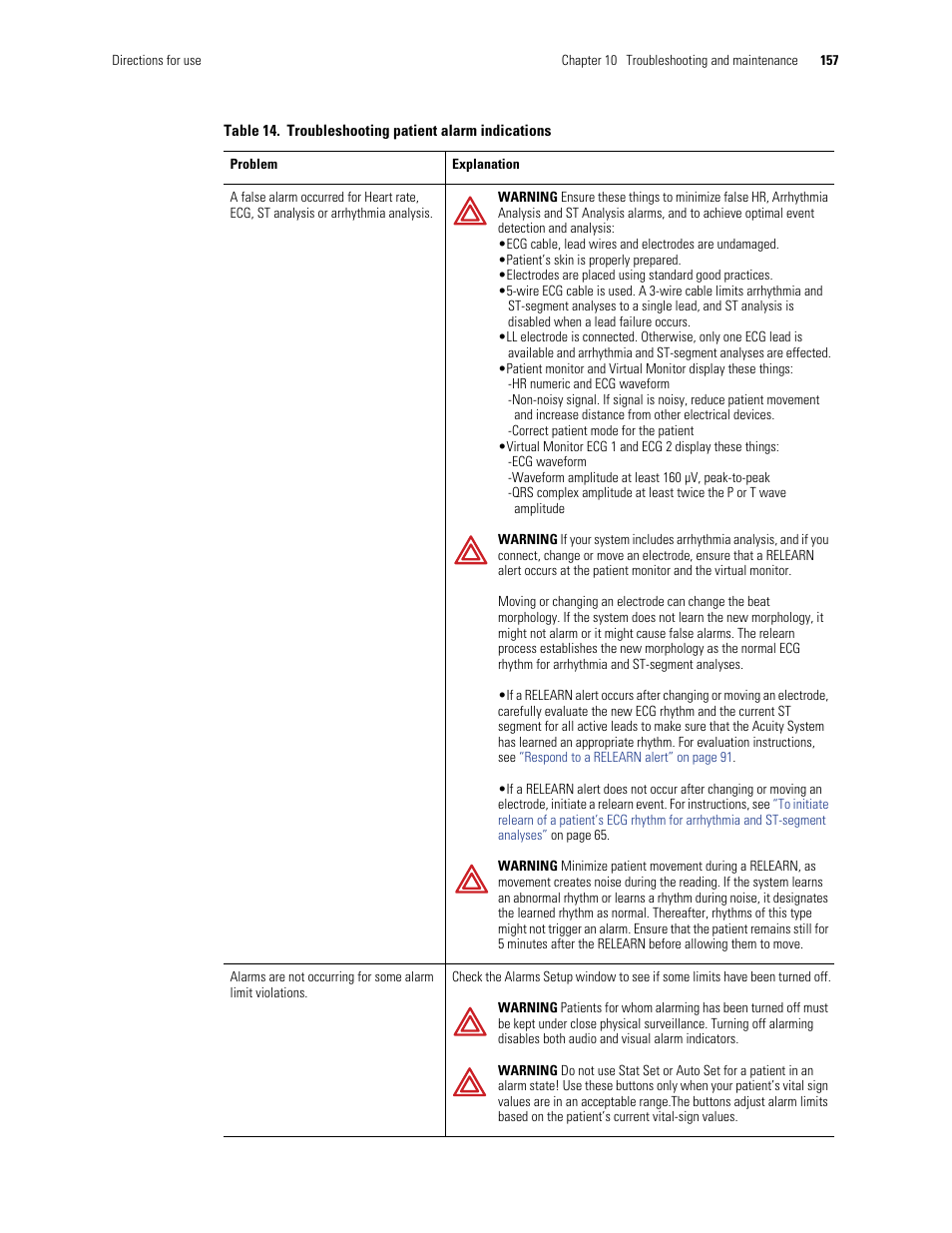 Welch Allyn Acuity and Mobile Acuity LT Central Monitoring Systems - User Manual User Manual | Page 161 / 214