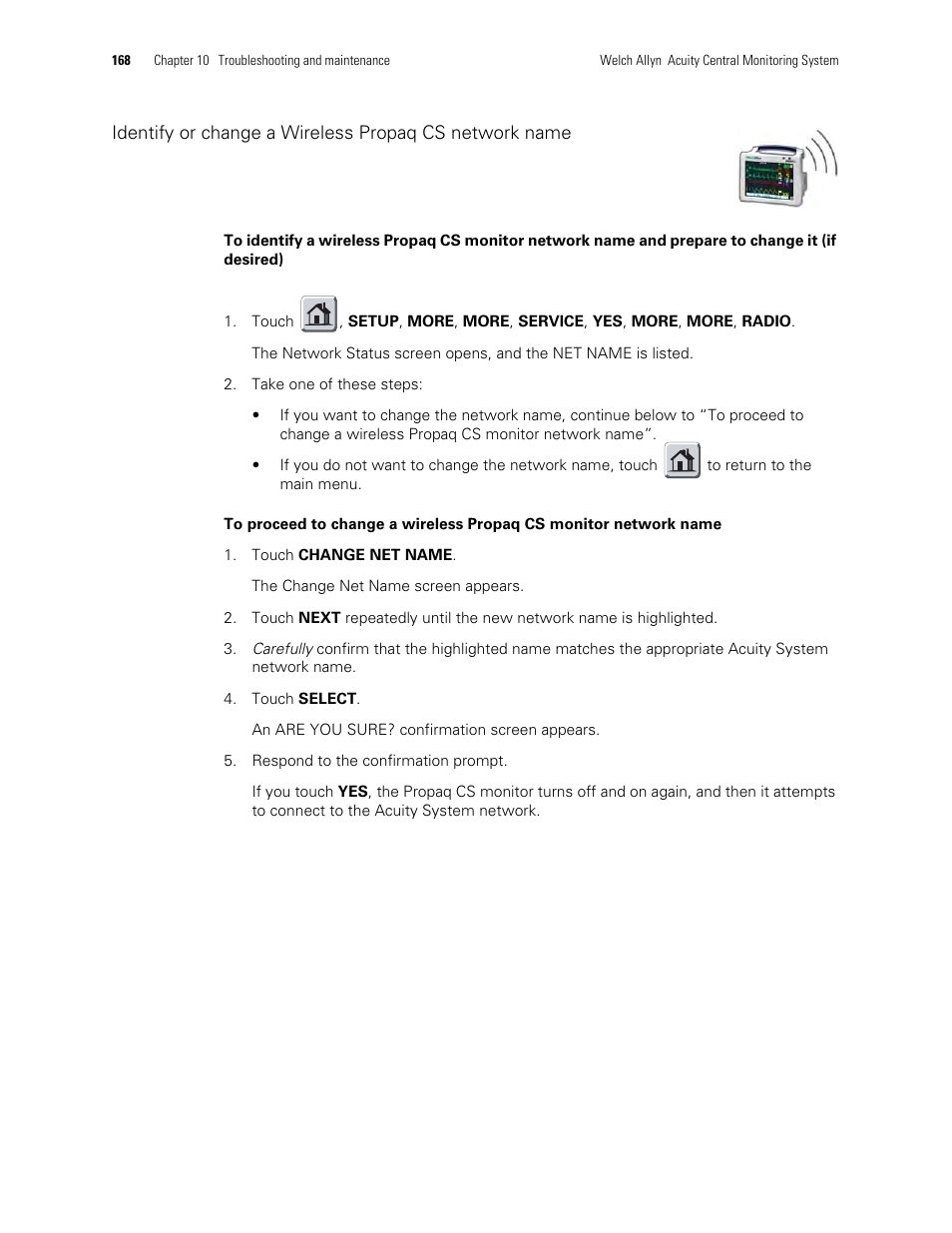Welch Allyn Acuity and Mobile Acuity LT Central Monitoring Systems - User Manual User Manual | Page 172 / 214