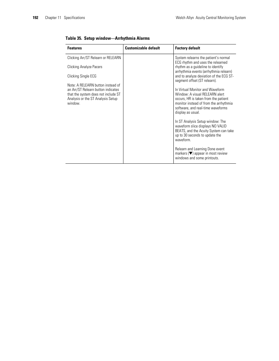 Welch Allyn Acuity and Mobile Acuity LT Central Monitoring Systems - User Manual User Manual | Page 196 / 214