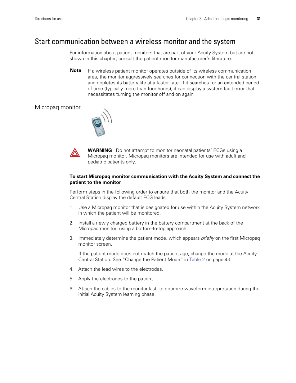 Welch Allyn Acuity and Mobile Acuity LT Central Monitoring Systems - User Manual User Manual | Page 35 / 214