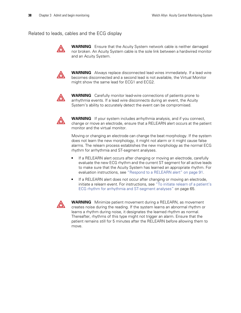 Welch Allyn Acuity and Mobile Acuity LT Central Monitoring Systems - User Manual User Manual | Page 42 / 214