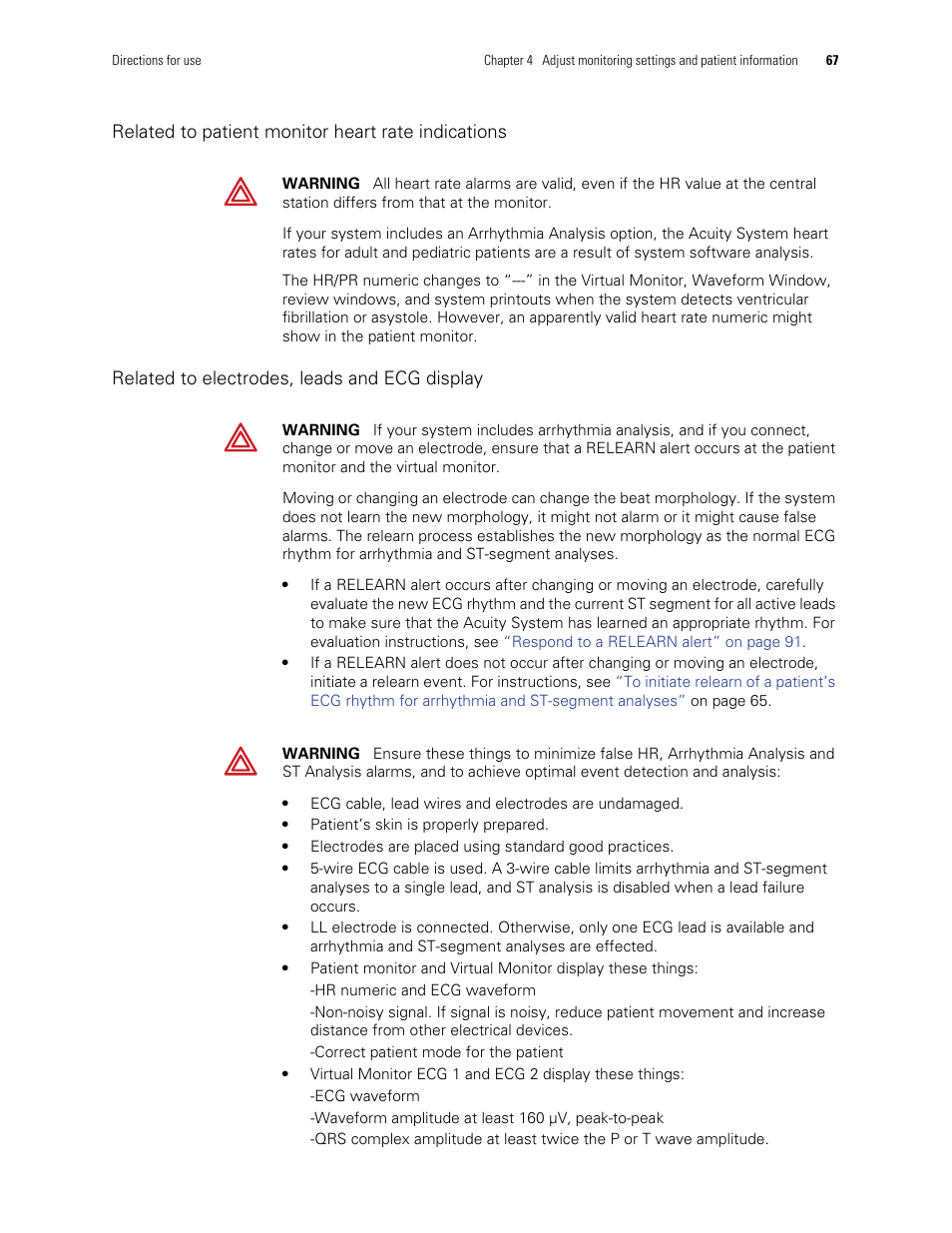 Welch Allyn Acuity and Mobile Acuity LT Central Monitoring Systems - User Manual User Manual | Page 71 / 214