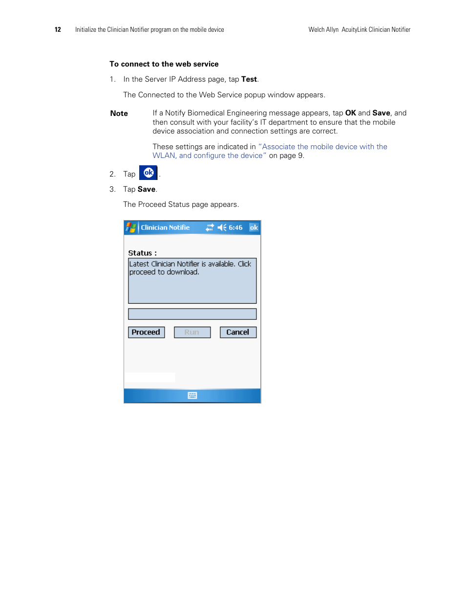 Welch Allyn AcuityLink Clinician Notifier - Software installation User Manual | Page 16 / 18