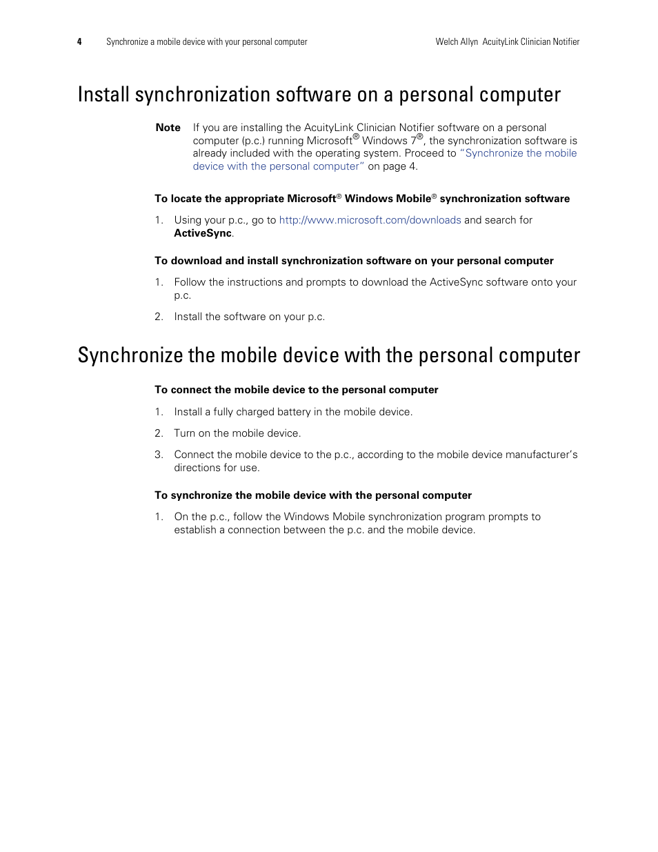 Welch Allyn AcuityLink Clinician Notifier - Software installation User Manual | Page 8 / 18