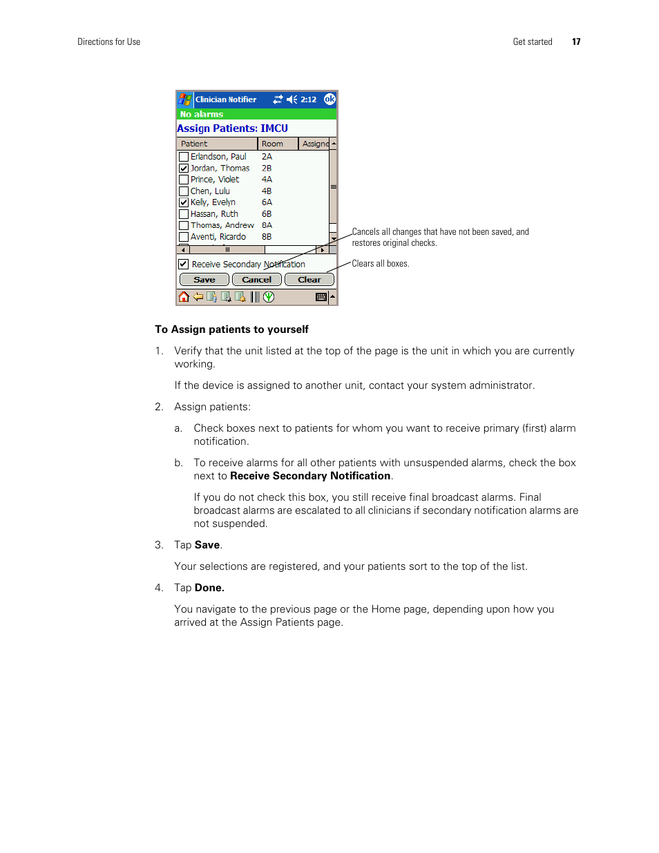 Welch Allyn AcuityLink Clinician Notifier - User Manual User Manual | Page 21 / 64