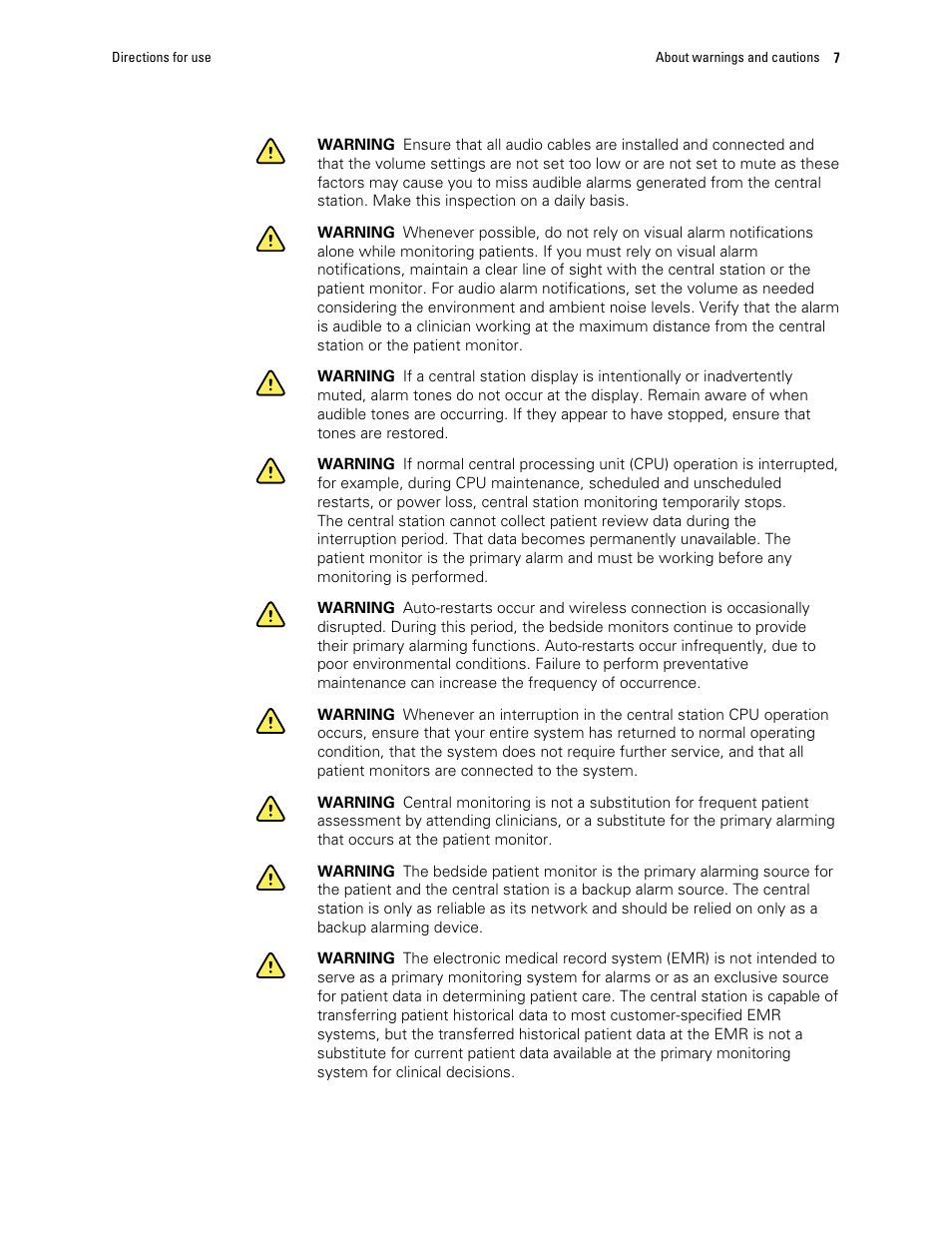 Welch Allyn Connex Central Station - User Manual User Manual | Page 13 / 98