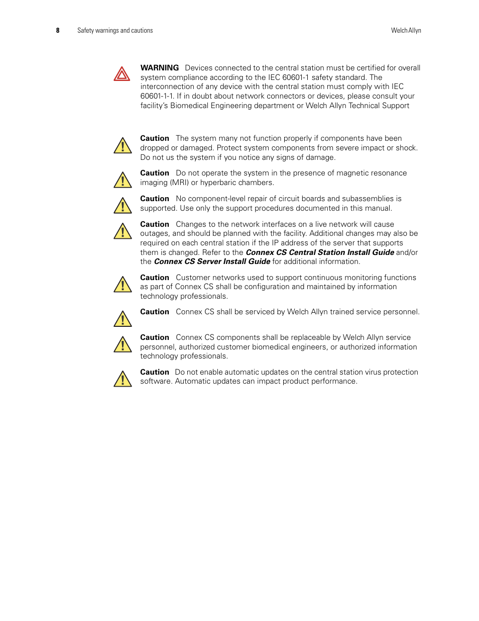 Welch Allyn Connex CS Central Station & Server - User Manual User Manual | Page 14 / 170