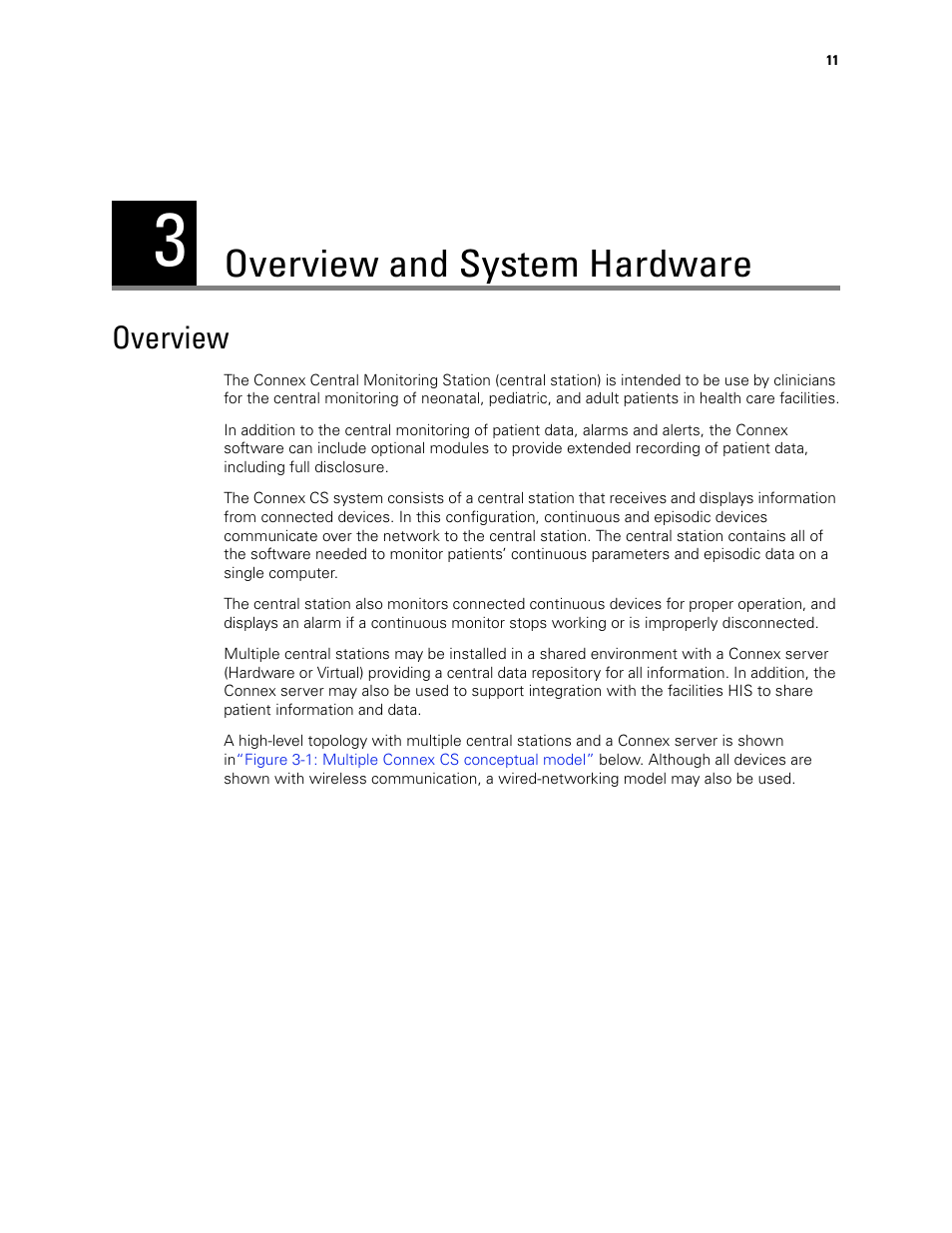 Overview and system hardware, Overview | Welch Allyn Connex CS Central Station & Server - User Manual User Manual | Page 17 / 170
